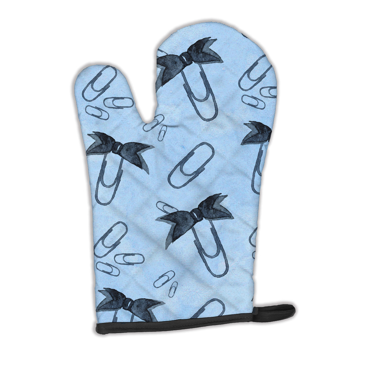 Watercolor Paper Clips Blue Oven Mitt Heat Resistant Thick Oven Mitt for Hot Pans and Oven, Kitchen Mitt Protect Hands, Cooking Baking Glove