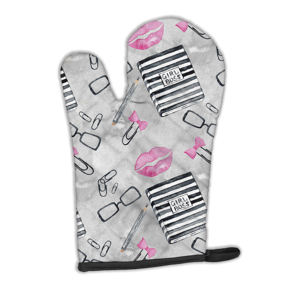 Watercolor Girl Boss Journaling Oven Mitt Heat Resistant Thick Oven Mitt for Hot Pans and Oven, Kitchen Mitt Protect Hands, Cooking Baking Glove