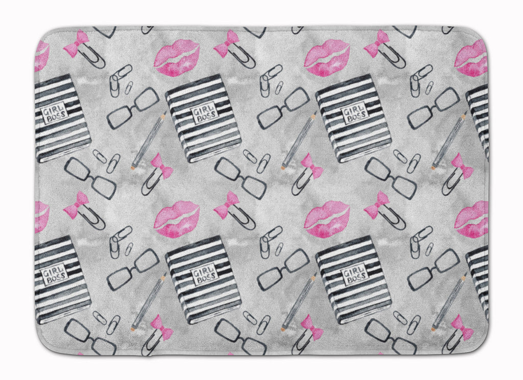 Watercolor Girl Boss Journaling Memory Foam Kitchen Mat Machine Washable Anti-Fatigue Cushion Comfort Bath or Kitchen Rug