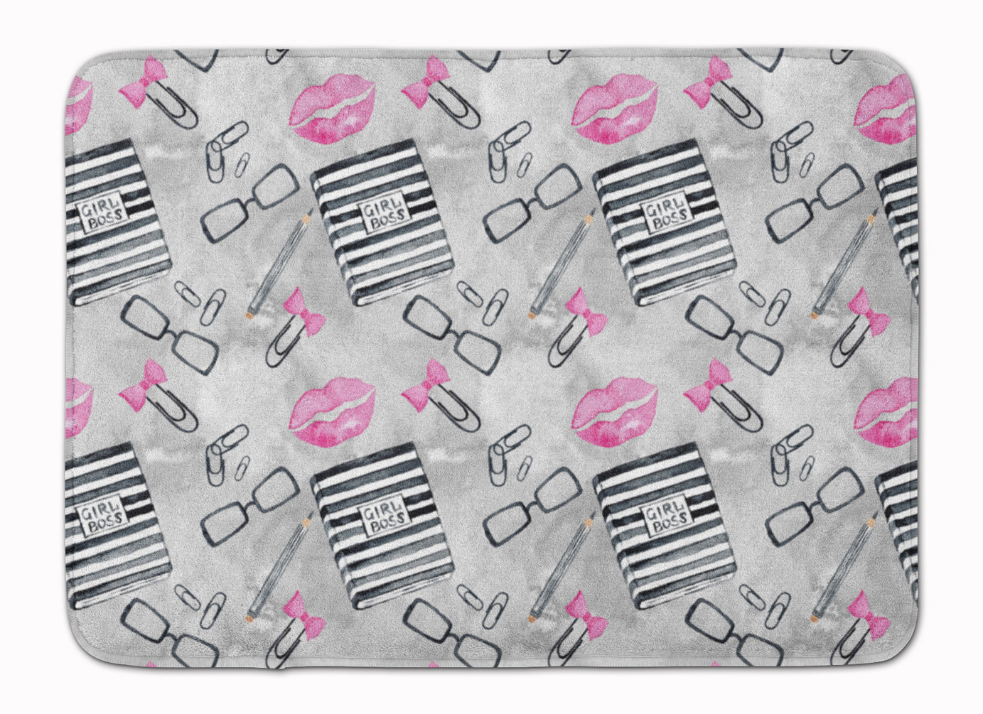 Watercolor Girl Boss Journaling Memory Foam Kitchen Mat Machine Washable Anti-Fatigue Cushion Comfort Bath or Kitchen Rug