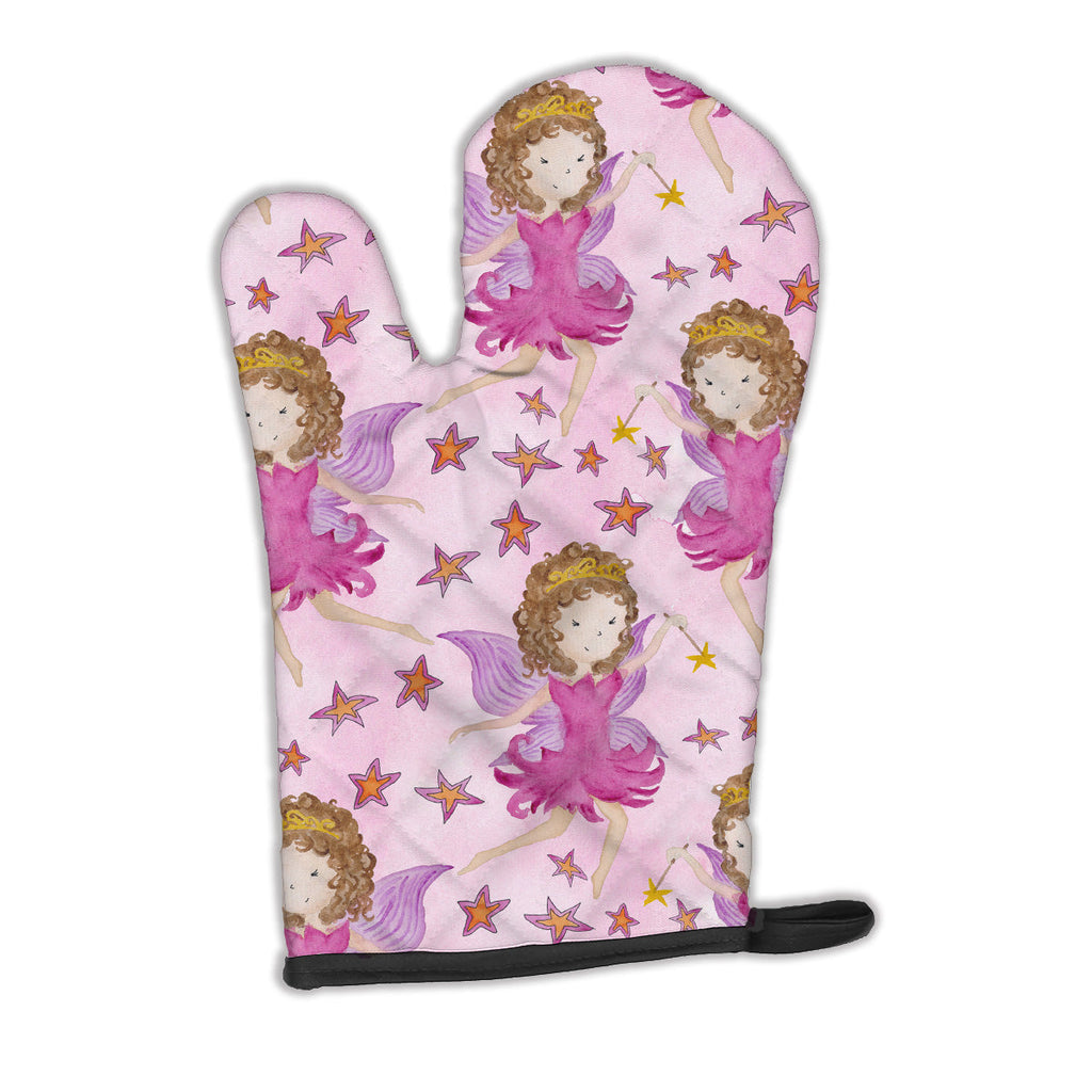 Watercolor Fairy Princess on Pink Oven Mitt Heat Resistant Thick Oven Mitt for Hot Pans and Oven, Kitchen Mitt Protect Hands, Cooking Baking Glove