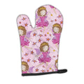 Watercolor Fairy Princess on Pink Oven Mitt Heat Resistant Thick Oven Mitt for Hot Pans and Oven, Kitchen Mitt Protect Hands, Cooking Baking Glove
