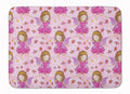 Watercolor Fairy Princess on Pink Memory Foam Kitchen Mat Machine Washable Anti-Fatigue Cushion Comfort Bath or Kitchen Rug