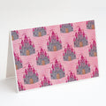 Watercolor Princess Castle Greeting Cards Pack of 8 Blank Cards with Envelopes Whimsical A7 Size 5x7