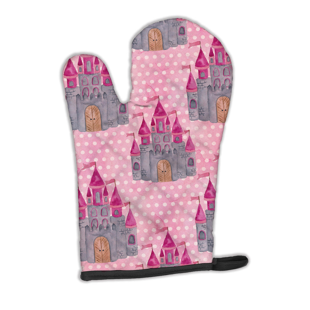 Watercolor Princess Castle Oven Mitt Heat Resistant Thick Oven Mitt for Hot Pans and Oven, Kitchen Mitt Protect Hands, Cooking Baking Glove
