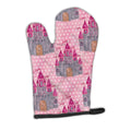 Watercolor Princess Castle Oven Mitt Heat Resistant Thick Oven Mitt for Hot Pans and Oven, Kitchen Mitt Protect Hands, Cooking Baking Glove