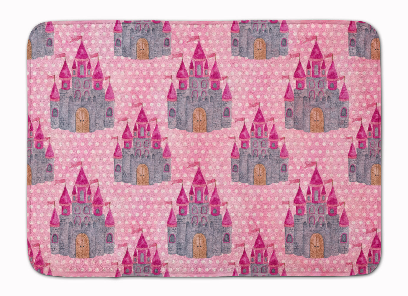 Watercolor Princess Castle Memory Foam Kitchen Mat Machine Washable Anti-Fatigue Cushion Comfort Bath or Kitchen Rug