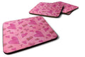 Watercolor Love and Hearts Foam Coasters Set of 4 Cup Coasters for Indoor Outdoor, Tabletop Protection, Anti Slip, Mouse pad Material