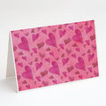 Watercolor Love and Hearts Greeting Cards Pack of 8 Blank Cards with Envelopes Whimsical A7 Size 5x7