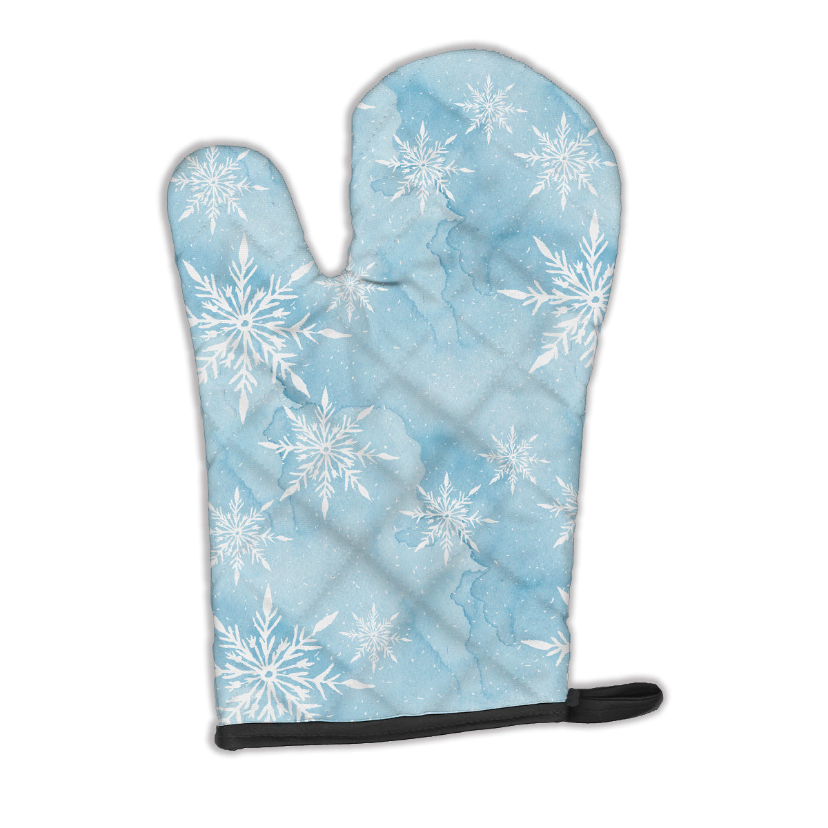Watercolor Snowflake on Light Blue Oven Mitt Heat Resistant Thick Oven Mitt for Hot Pans and Oven, Kitchen Mitt Protect Hands, Cooking Baking Glove
