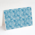 Watercolor Snowflake on Blue Greeting Cards Pack of 8 Blank Cards with Envelopes Whimsical A7 Size 5x7