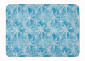 Watercolor Snowflake on Blue Memory Foam Kitchen Mat Machine Washable Anti-Fatigue Cushion Comfort Bath or Kitchen Rug