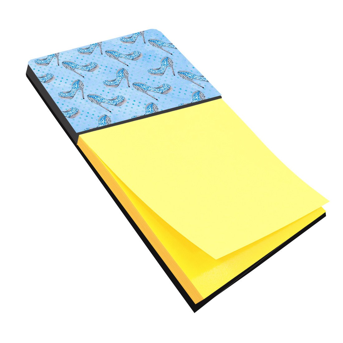 Watercolor Cinderella Shoe in Blue Watercolor Sticky Note Holder Refillable Dispenser Desk Accessory 3x3 Pad Gift