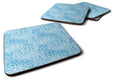Watercolor Geometric Cirlce on Blue Foam Coasters Set of 4 Cup Coasters for Indoor Outdoor, Tabletop Protection, Anti Slip, Mouse pad Material