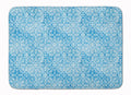Watercolor Geometric Cirlce on Blue Memory Foam Kitchen Mat Machine Washable Anti-Fatigue Cushion Comfort Bath or Kitchen Rug