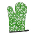 Watercolor Geometric Cirlce on Green Oven Mitt Heat Resistant Thick Oven Mitt for Hot Pans and Oven, Kitchen Mitt Protect Hands, Cooking Baking Glove