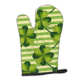 Watercolor Shamrock Stripes Oven Mitt Heat Resistant Thick Oven Mitt for Hot Pans and Oven, Kitchen Mitt Protect Hands, Cooking Baking Glove