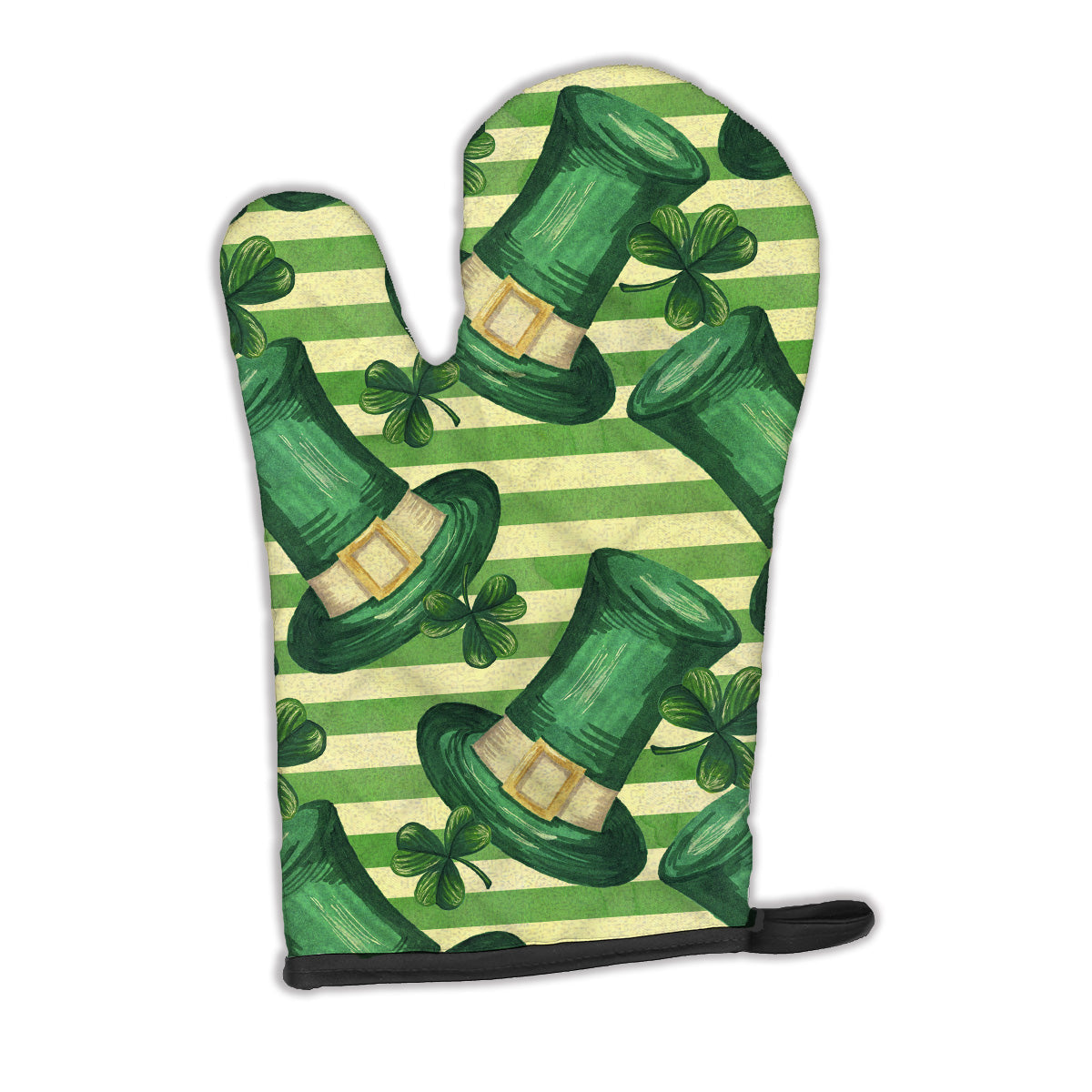 Watercolor St Patrick's Day Leprechan Hat Oven Mitt Heat Resistant Thick Oven Mitt for Hot Pans and Oven, Kitchen Mitt Protect Hands, Cooking Baking Glove