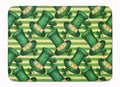 Watercolor St Patrick's Day Leprechan Hat Memory Foam Kitchen Mat Machine Washable Anti-Fatigue Cushion Comfort Bath or Kitchen Rug