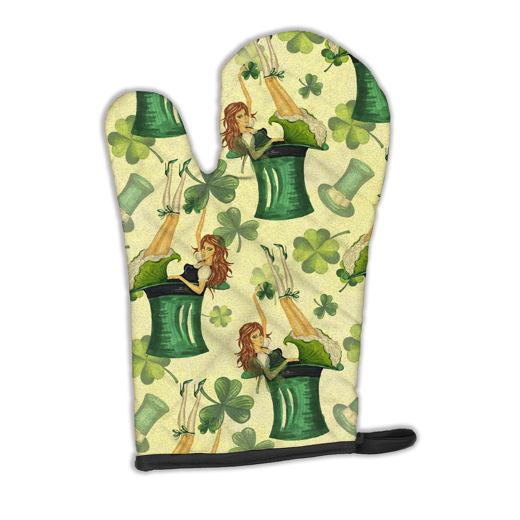 Watercolor St Patrick's Day Party Oven Mitt Heat Resistant Thick Oven Mitt for Hot Pans and Oven, Kitchen Mitt Protect Hands, Cooking Baking Glove