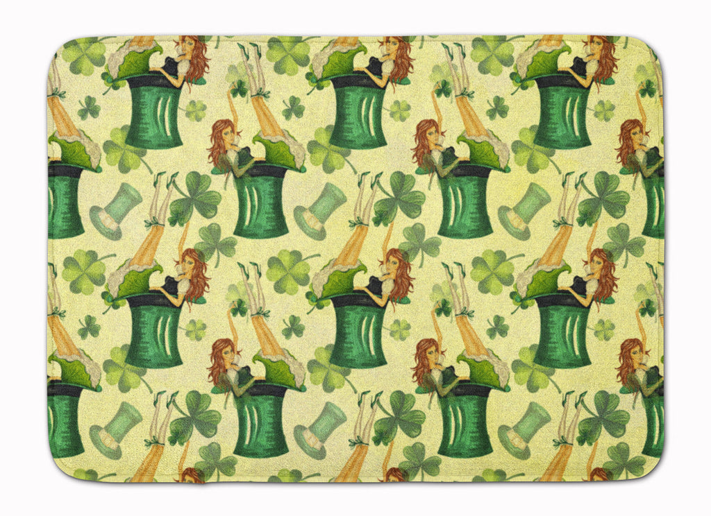Watercolor St Patrick's Day Party Memory Foam Kitchen Mat Machine Washable Anti-Fatigue Cushion Comfort Bath or Kitchen Rug