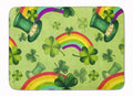 Watercolor St Patrick's Day Lucky Leprechan Memory Foam Kitchen Mat Machine Washable Anti-Fatigue Cushion Comfort Bath or Kitchen Rug
