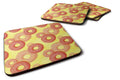 Watercolor Just Donuts Foam Coasters Set of 4 Cup Coasters for Indoor Outdoor, Tabletop Protection, Anti Slip, Mouse pad Material