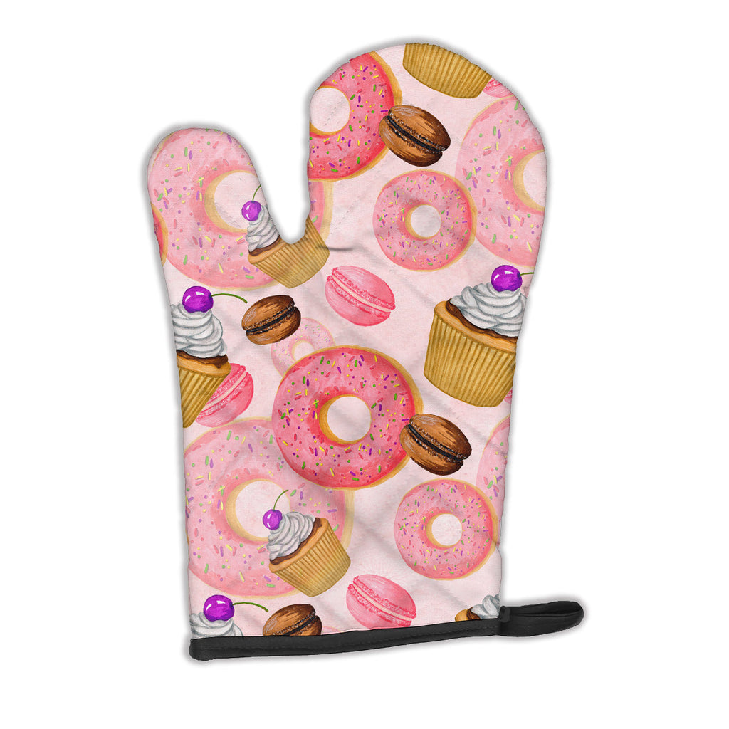 Watercolor Sweet Pastries Oven Mitt Heat Resistant Thick Oven Mitt for Hot Pans and Oven, Kitchen Mitt Protect Hands, Cooking Baking Glove