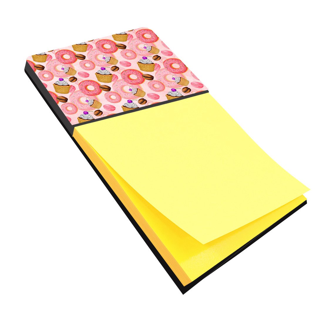 Watercolor Sweet Pastries Watercolor Sticky Note Holder Refillable Dispenser Desk Accessory 3x3 Pad Gift