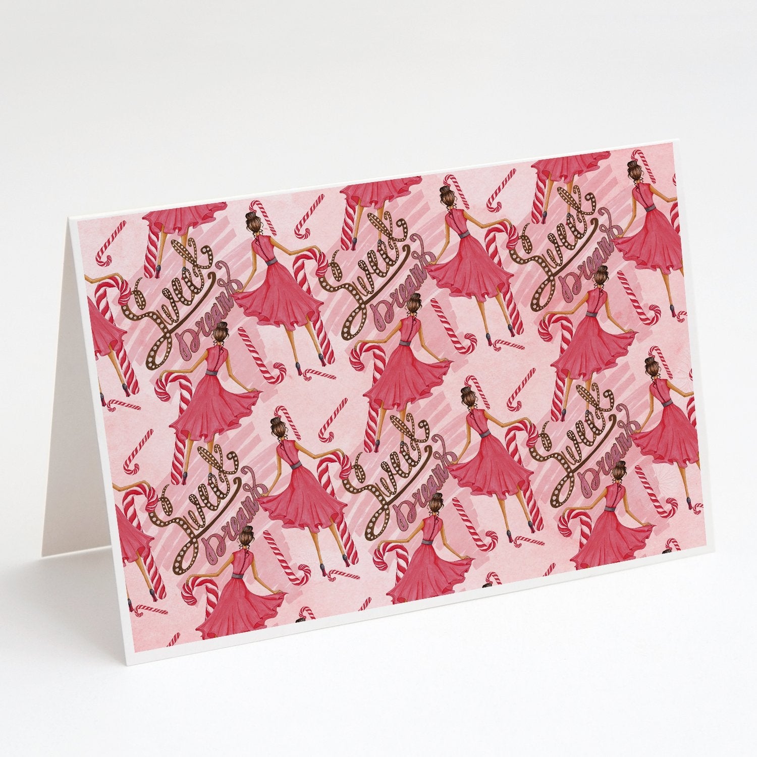 Watercolor Sweets Galore Greeting Cards Pack of 8 Blank Cards with Envelopes Whimsical A7 Size 5x7