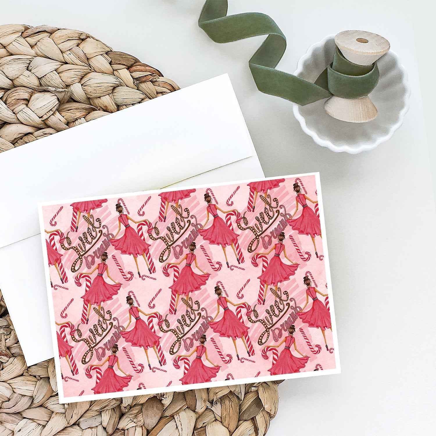 Watercolor Sweets Galore Greeting Cards Pack of 8 Blank Cards with Envelopes Whimsical A7 Size 5x7