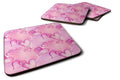 Watercolor Hot Pink Hearts Foam Coasters Set of 4 Cup Coasters for Indoor Outdoor, Tabletop Protection, Anti Slip, Mouse pad Material