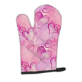 Watercolor Hot Pink Hearts Oven Mitt Heat Resistant Thick Oven Mitt for Hot Pans and Oven, Kitchen Mitt Protect Hands, Cooking Baking Glove