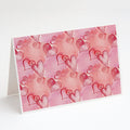Watercolor Red Hearts Greeting Cards Pack of 8 Blank Cards with Envelopes Whimsical A7 Size 5x7