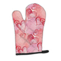 Watercolor Red Hearts Oven Mitt Heat Resistant Thick Oven Mitt for Hot Pans and Oven, Kitchen Mitt Protect Hands, Cooking Baking Glove