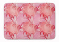 Watercolor Red Hearts Memory Foam Kitchen Mat Machine Washable Anti-Fatigue Cushion Comfort Bath or Kitchen Rug