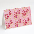 Watercolor Pink Love Letter Greeting Cards Pack of 8 Blank Cards with Envelopes Whimsical A7 Size 5x7