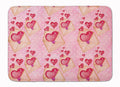 Watercolor Pink Love Letter Memory Foam Kitchen Mat Machine Washable Anti-Fatigue Cushion Comfort Bath or Kitchen Rug