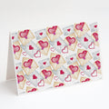 Watercolor Love Letters Greeting Cards Pack of 8 Blank Cards with Envelopes Whimsical A7 Size 5x7