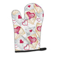 Watercolor Love Letters Oven Mitt Heat Resistant Thick Oven Mitt for Hot Pans and Oven, Kitchen Mitt Protect Hands, Cooking Baking Glove