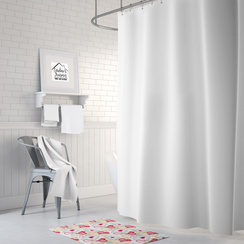 Watercolor Love Letters Memory Foam Kitchen Mat Machine Washable Anti-Fatigue Cushion Comfort Bath or Kitchen Rug