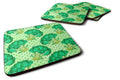 Watercolor Broccoli Foam Coasters Set of 4 Cup Coasters for Indoor Outdoor, Tabletop Protection, Anti Slip, Mouse pad Material