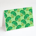 Watercolor Broccoli Greeting Cards Pack of 8 Blank Cards with Envelopes Whimsical A7 Size 5x7