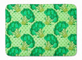 Watercolor Broccoli Memory Foam Kitchen Mat Machine Washable Anti-Fatigue Cushion Comfort Bath or Kitchen Rug