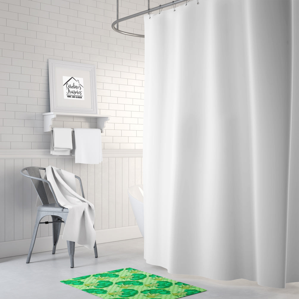 Watercolor Broccoli Memory Foam Kitchen Mat Machine Washable Anti-Fatigue Cushion Comfort Bath or Kitchen Rug