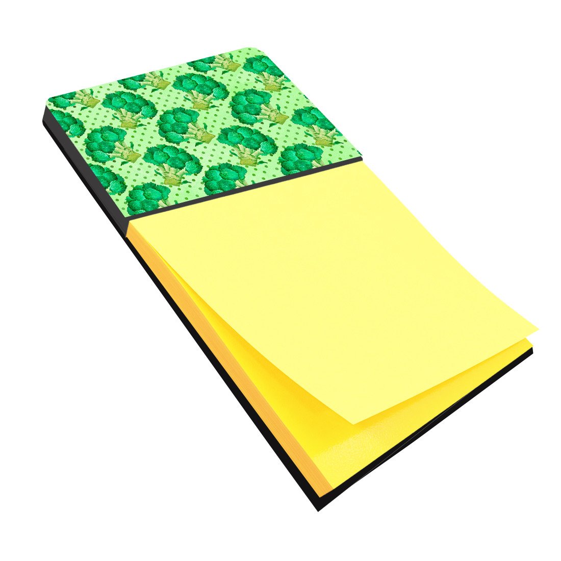 Watercolor Broccoli Watercolor Sticky Note Holder Refillable Dispenser Desk Accessory 3x3 Pad Gift