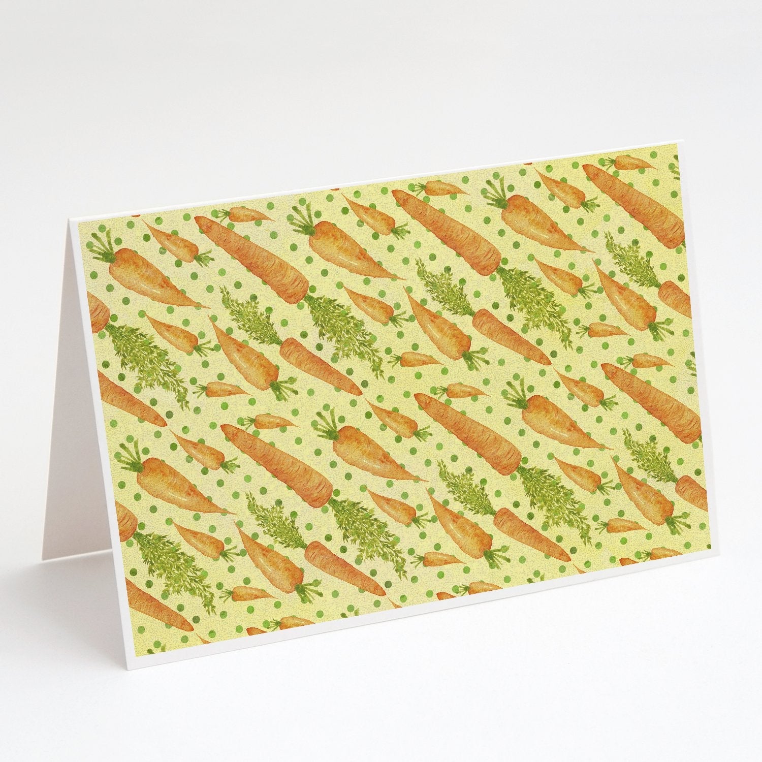 Watercolor Carrots Greeting Cards Pack of 8 Blank Cards with Envelopes Whimsical A7 Size 5x7
