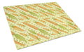 Watercolor Carrots Cutting Board Tempered Glass Kitchen Cutting Surface, Heat Resistant Chopping, Non-Slip Feet, Food Prep & Serving