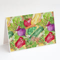Watercolor Vegetables Farm to Table Greeting Cards Pack of 8 Blank Cards with Envelopes Whimsical A7 Size 5x7