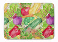 Watercolor Vegetables Farm to Table Memory Foam Kitchen Mat Machine Washable Anti-Fatigue Cushion Comfort Bath or Kitchen Rug